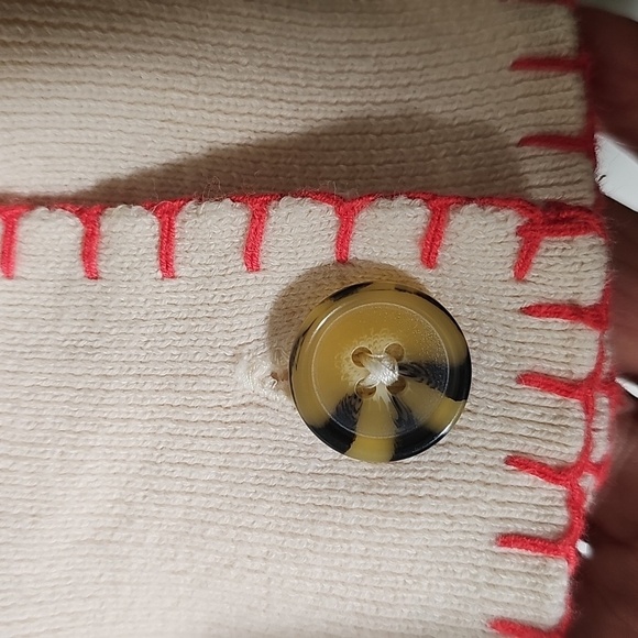 Disney Pixar Coco Cream‎ Cardigan with Skull Star Embroidery Girl Sweater 11/12 - Picture 5 of 8